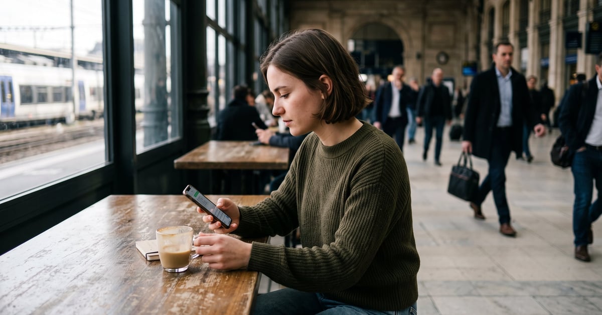 Citations amour à distance : couple séparé relié par un message tendre sur smartphone
