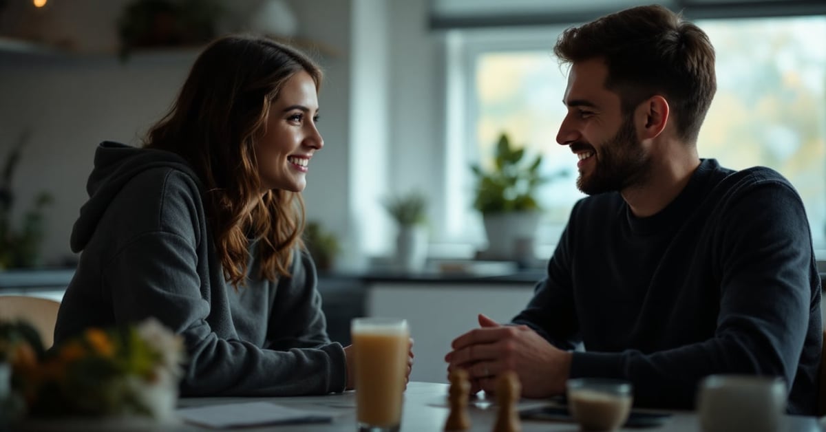 Couple jouant à des jeux et relevant des défis pour pimenter leur vie amoureuse
