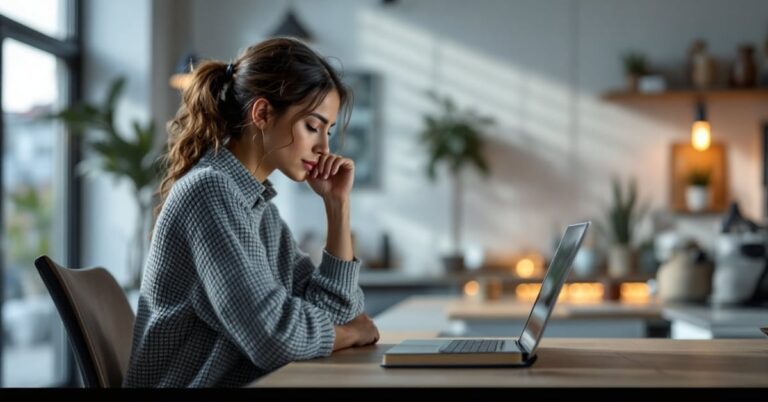Livre de psychologie ouvert sur une table moderne, éclairage naturel doux – livre psychologie