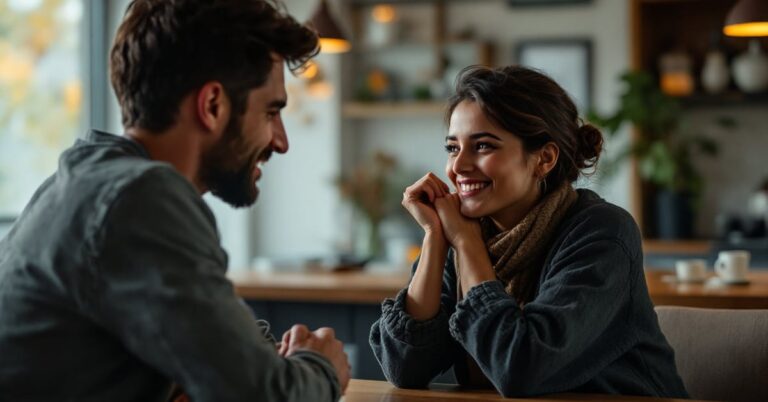 Couple intime partageant un moment de connexion émotionnelle et physique dans un cadre moderne